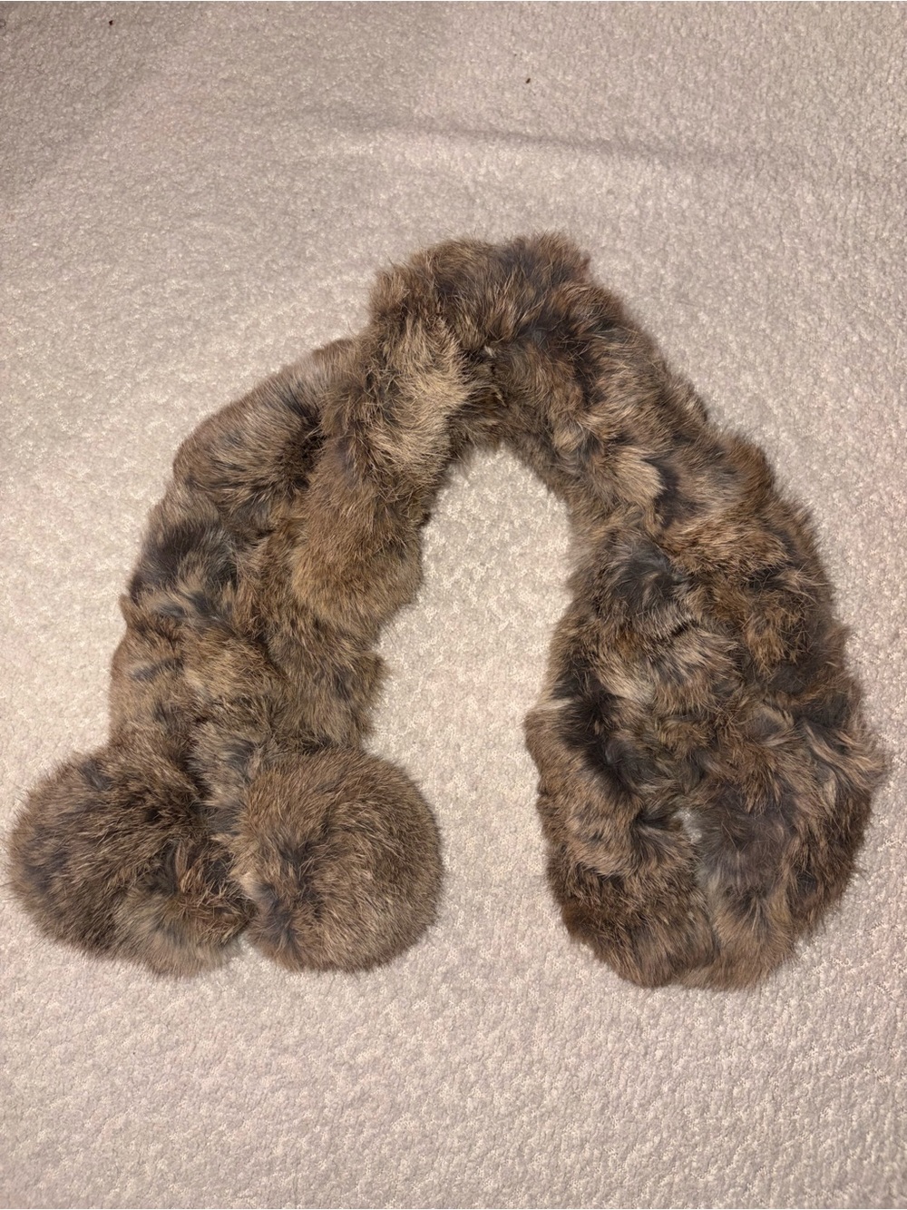 Real fur scarf